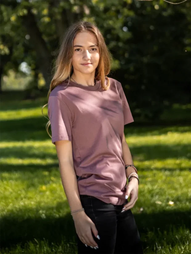 Dámské tričko Západ - ibiškové