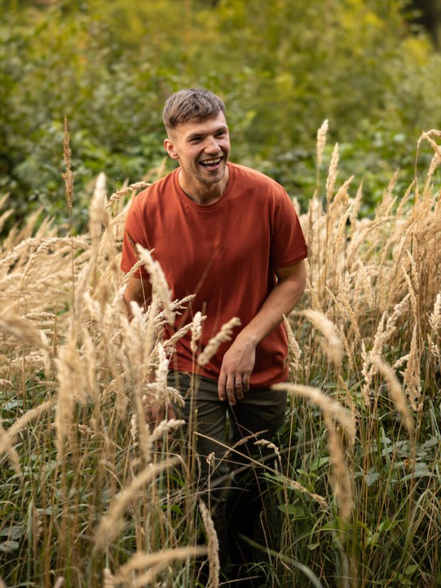 Pánské tričko Mountains - cihlové