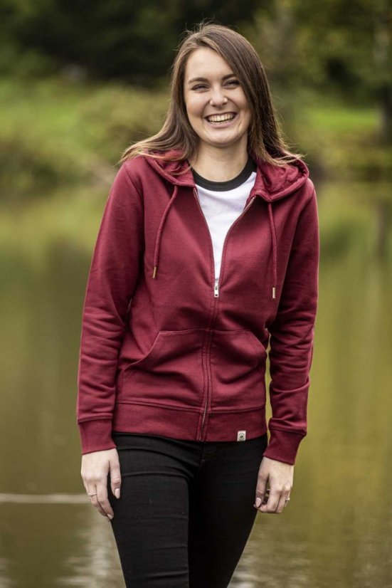 Zachraňte dámská rozepínací mikina Život v přírodě - vínová