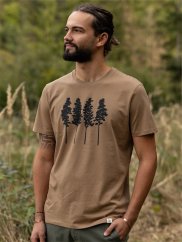 Pánské tričko Boroivce - hnědé