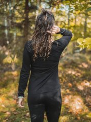 Dámské černé tričko Hory - dlouhý rukáv
