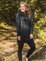 Dámské mikinošaty Bez potisku - černé