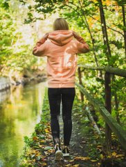 Dámská lososová mikina Kvítí - volný střih