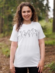 Dámské tričko Kvítí - bílé