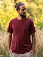Pánské tričko Pohoří - vínové