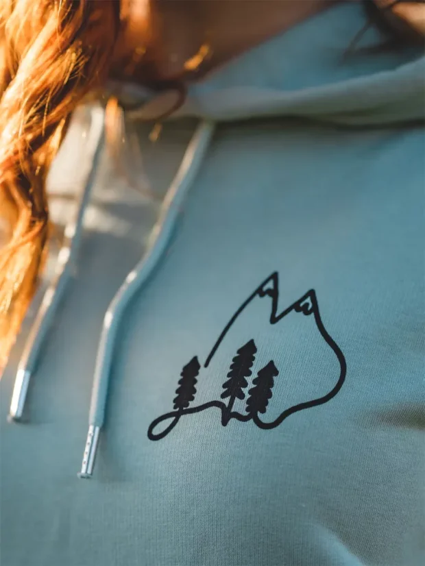 Dámská mikina Vrcholky - mintová