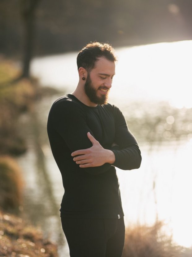 Pánské podvlékací termo tričko - Barva: Černá, Velikost: XXL