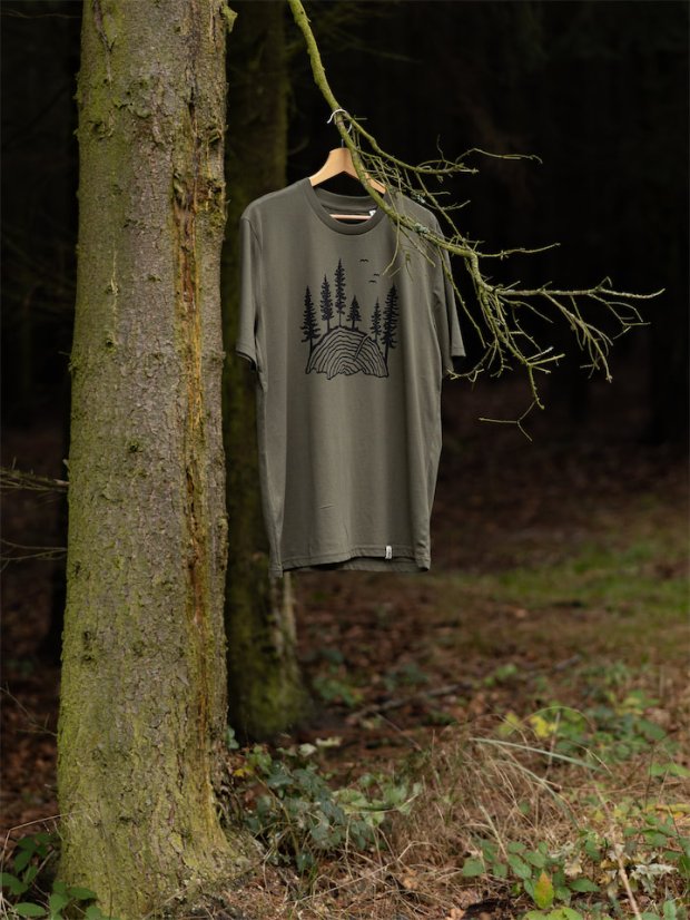 Pánské tričko Les - zelené
