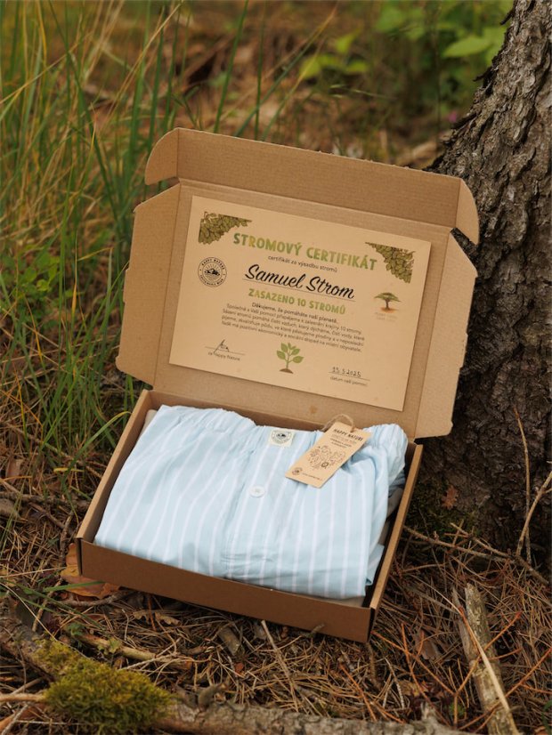 Trenky - modro-bílé