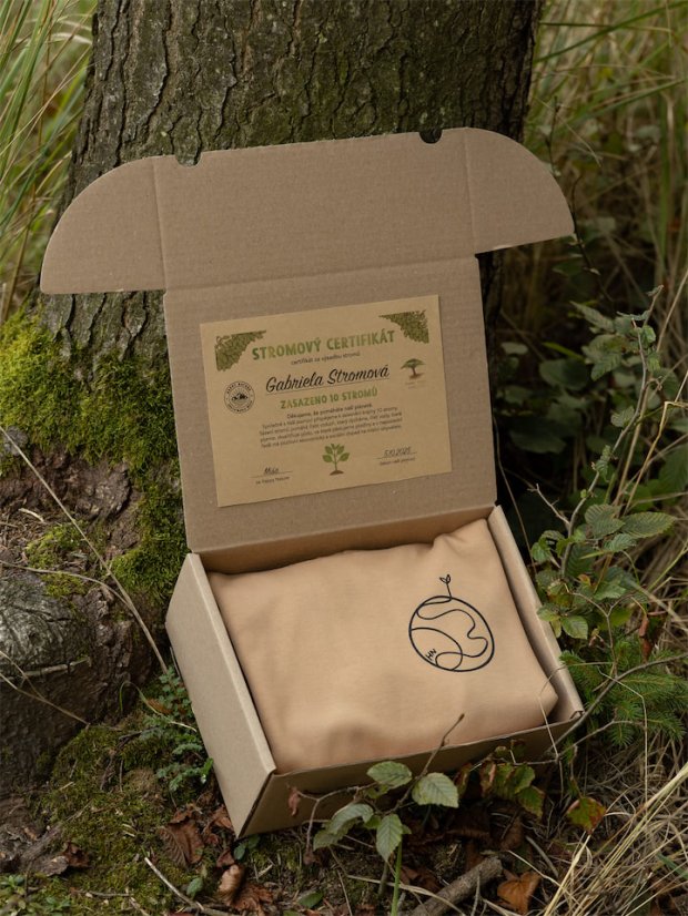 Dámská mikina Planetka - béžově hnědá