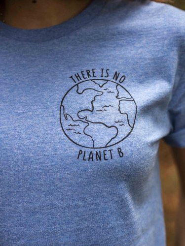 Zachraňte dámské tričko Planet B - modré
