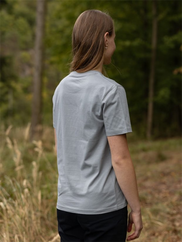 Dámské tričko Jezevec - šedomodré