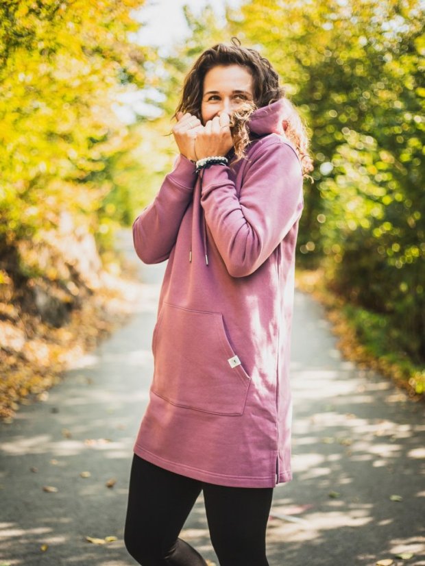 Dámské mikinošaty Pure nature - ibiškové