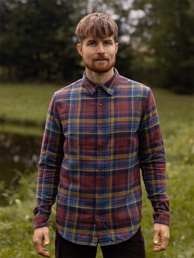 Pánská flanelová košile - károvaná