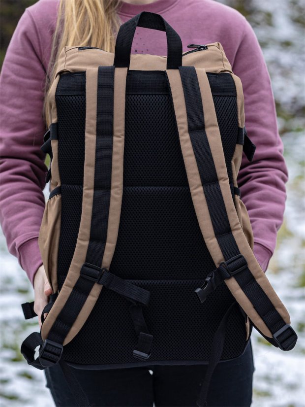 Batoh recyklovaný Krajinka - hnědý