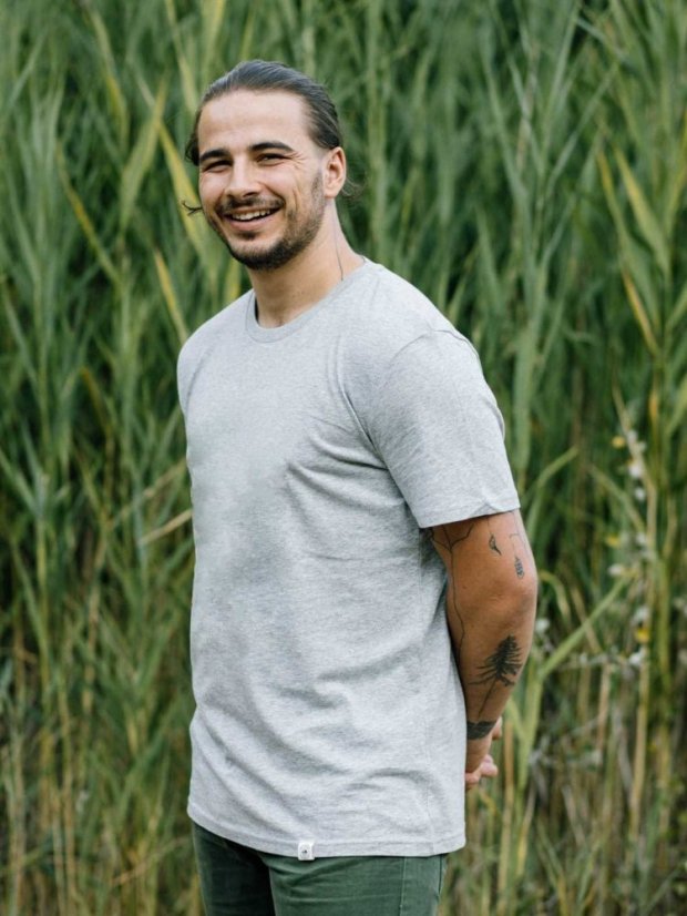 Pánské tričko Bez potisku - šedé