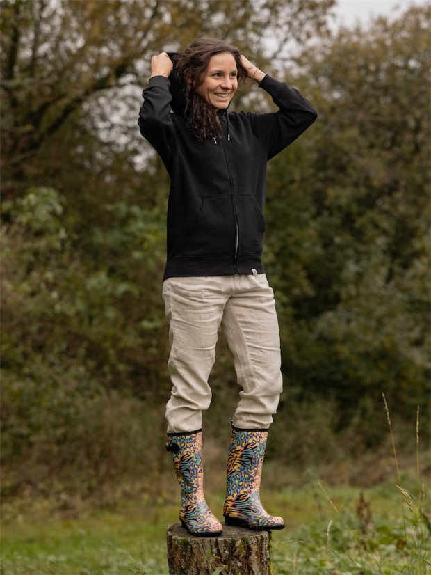 Dámská rozepínací mikina Bez Potisku - černá