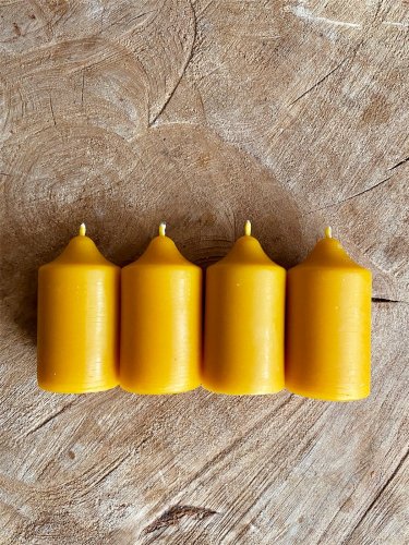 Adventní svíčky lité z včelího vosku - 4 ks