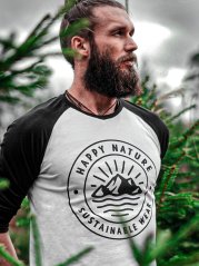 Pánský raglan Happy Nature logo