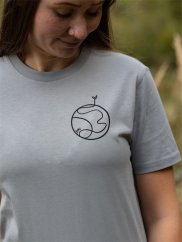 Dámské tričko Planetka - šedomodré