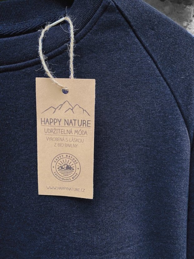 Pánská mikina bez kapuce Hit the mountains - modrá