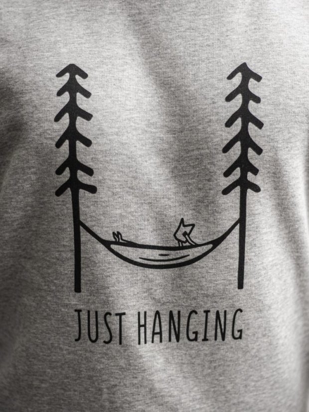 Pánský crewneck Just hanging - šedý