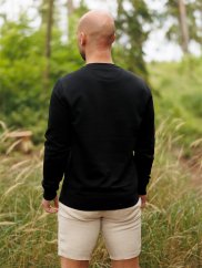 Pánská mikina bez kapuce Bez potisku - černá