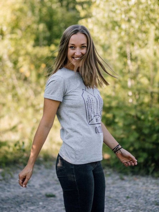 Zachraňte dámské tričko Outsider - šedé