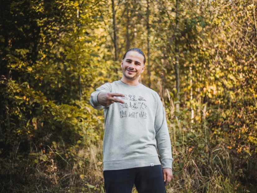 Pánský crewneck Kempr - šedý