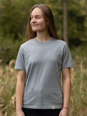 Dámské tričko Bez potisku - šedomodré