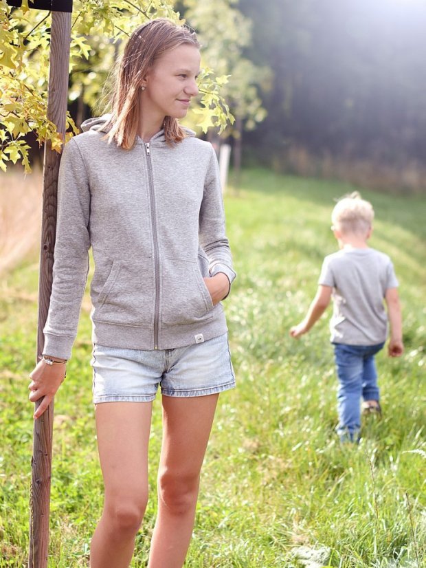 Dětské tričko Bez potisku - šedé