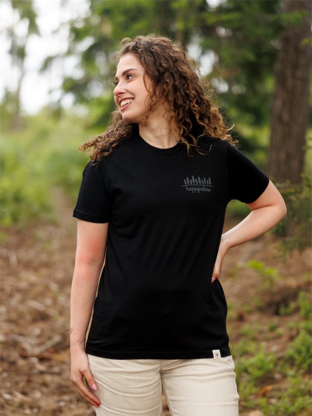 Dámské tričko 10 stromů - černé