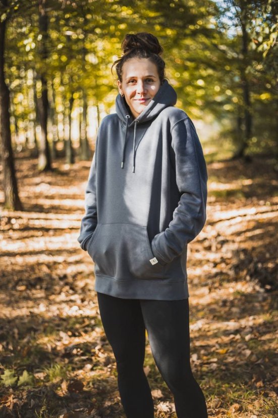 Dámská mikina Bez potisku - modrošedá