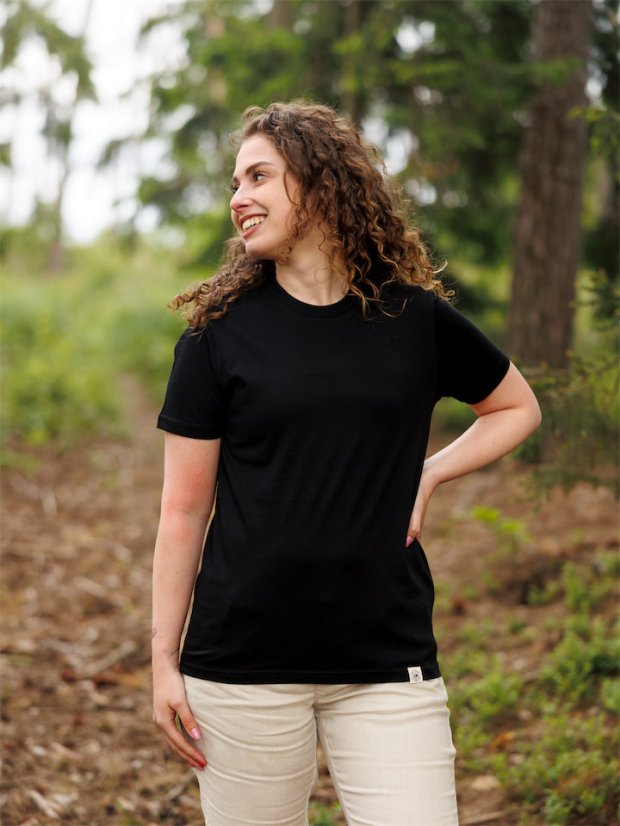 Dámské tričko Bez potisku - černé