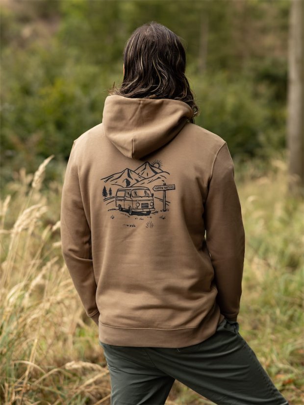 Pánská mikina Vanlife - hnědá