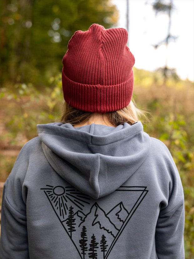 Čepice žebrovaná Mountains - malinová