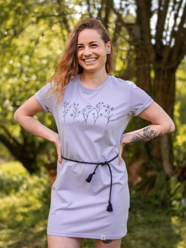 Zachraňte dámské šaty Kvítí - levandulové