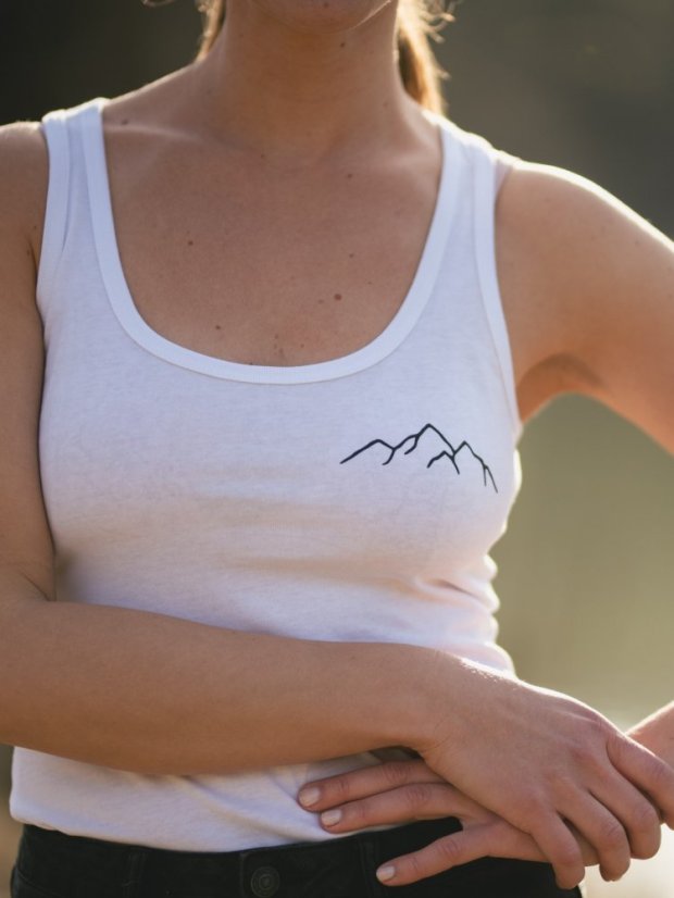 Zachraňte dámské tílko Hory - bílé