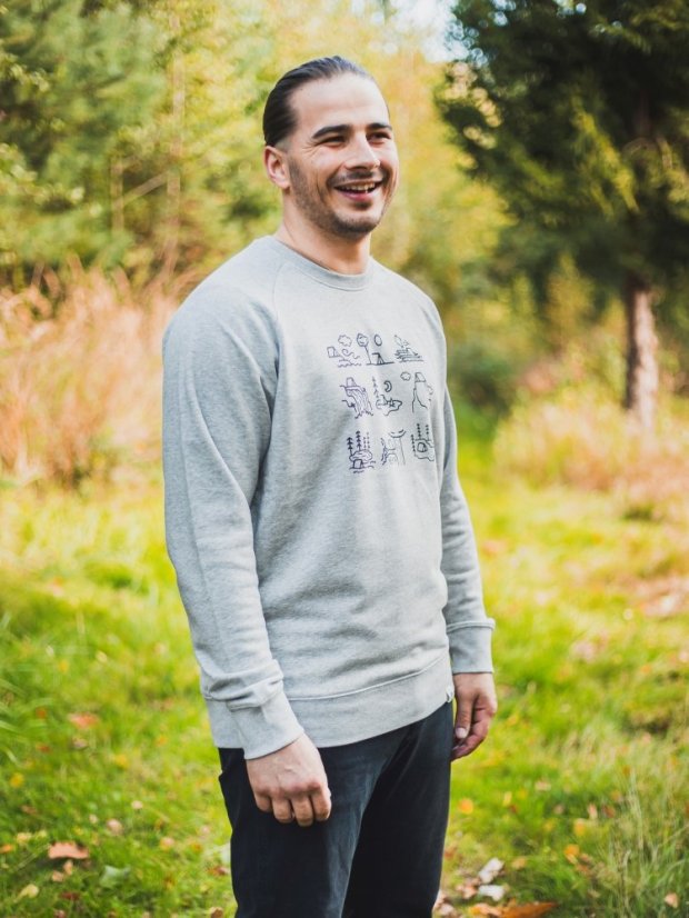 Pánský crewneck Kempr - šedý