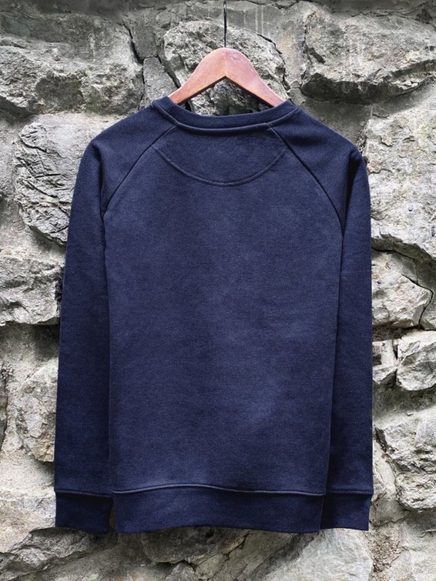 Zachraňte dámský crewneck Never stop dreaming - modrý