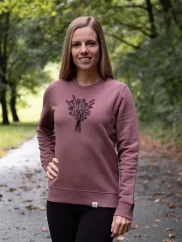Zachraňte dámská mikina bez kapuce Kytice - ibišková