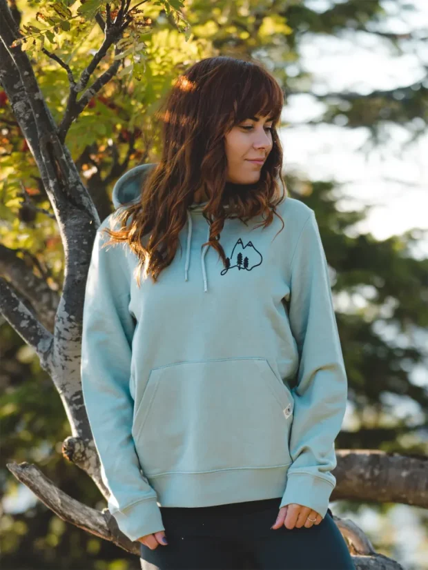 Dámská mikina Vrcholky - mintová