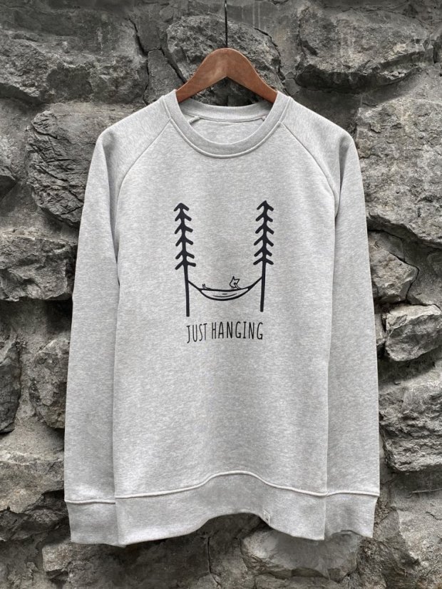 Pánský crewneck Just hanging - šedý