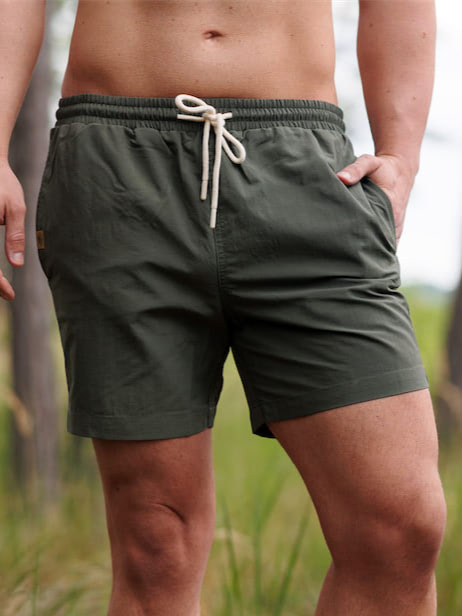 Pánské recyklované plavky - khaki