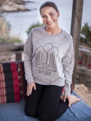 Zachraňte dámský crewneck Outsider - šedý