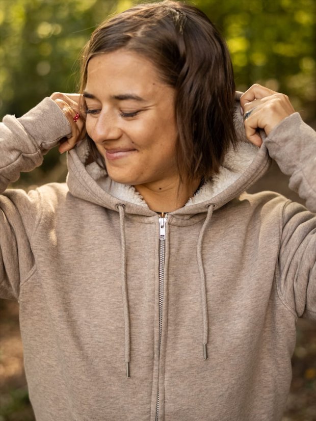 Dámská rozepínací mikina - písková