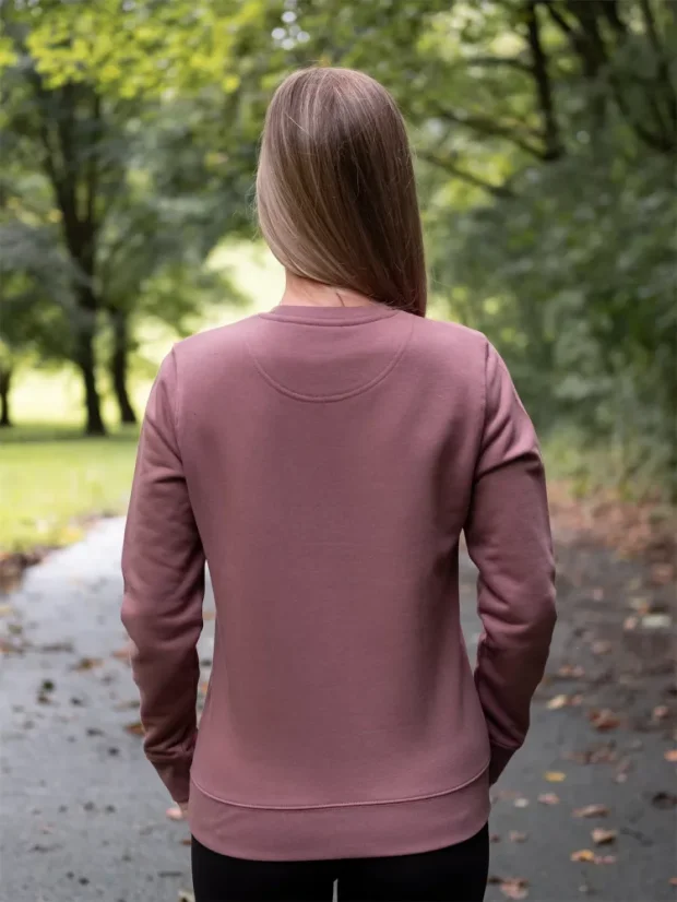 Dámská mikina bez kapuce Kytice - ibišková