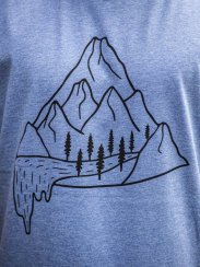 Zachraňte pánské tričko Vodopád - modré