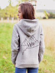 Dětská rozepínací mikina Vodopád - šedá