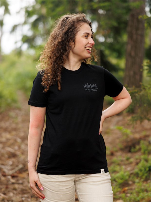 Dámské tričko 10 stromů - černé